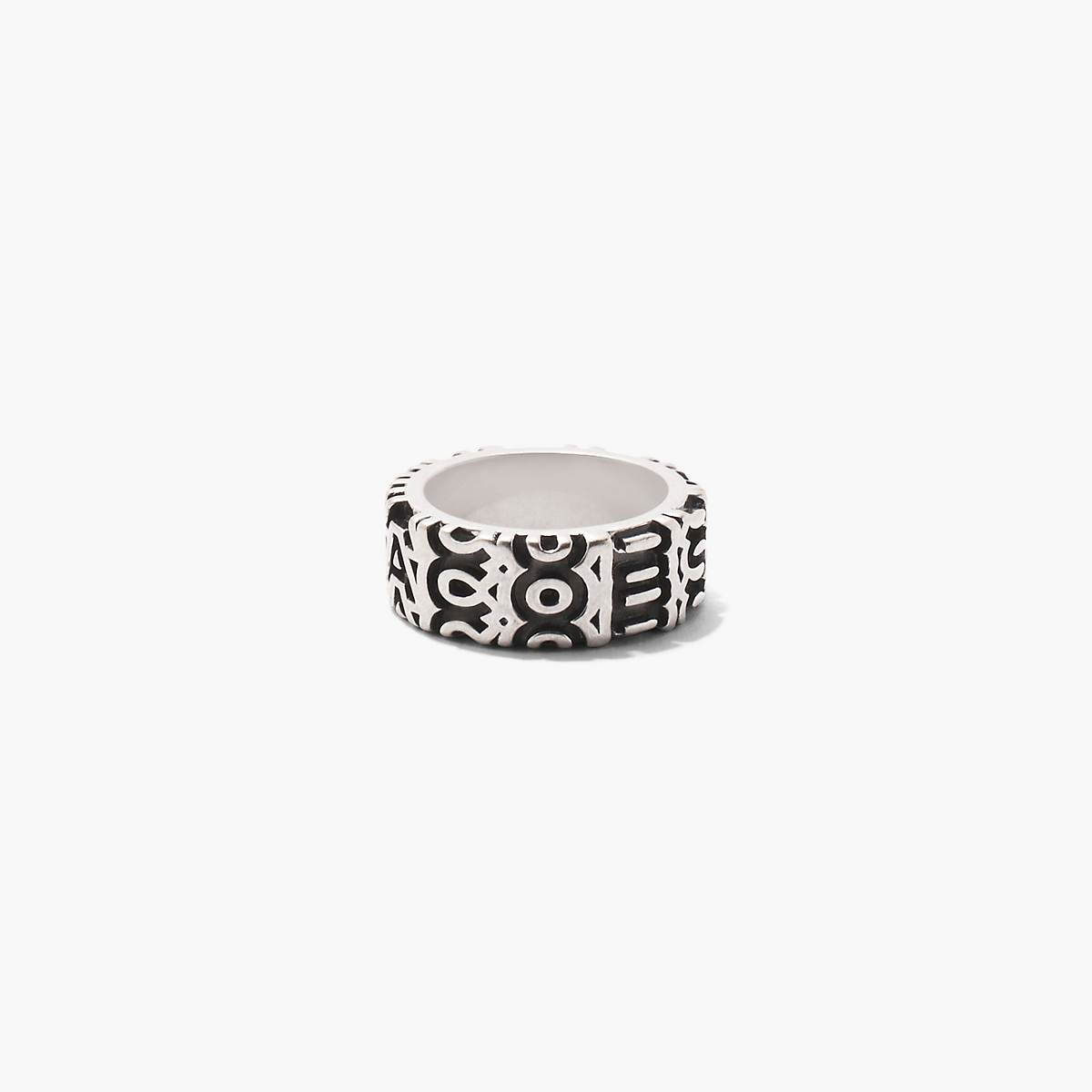 Marc Jacobs Monogram Engraved Ringar Dam Silver | WJS-683175