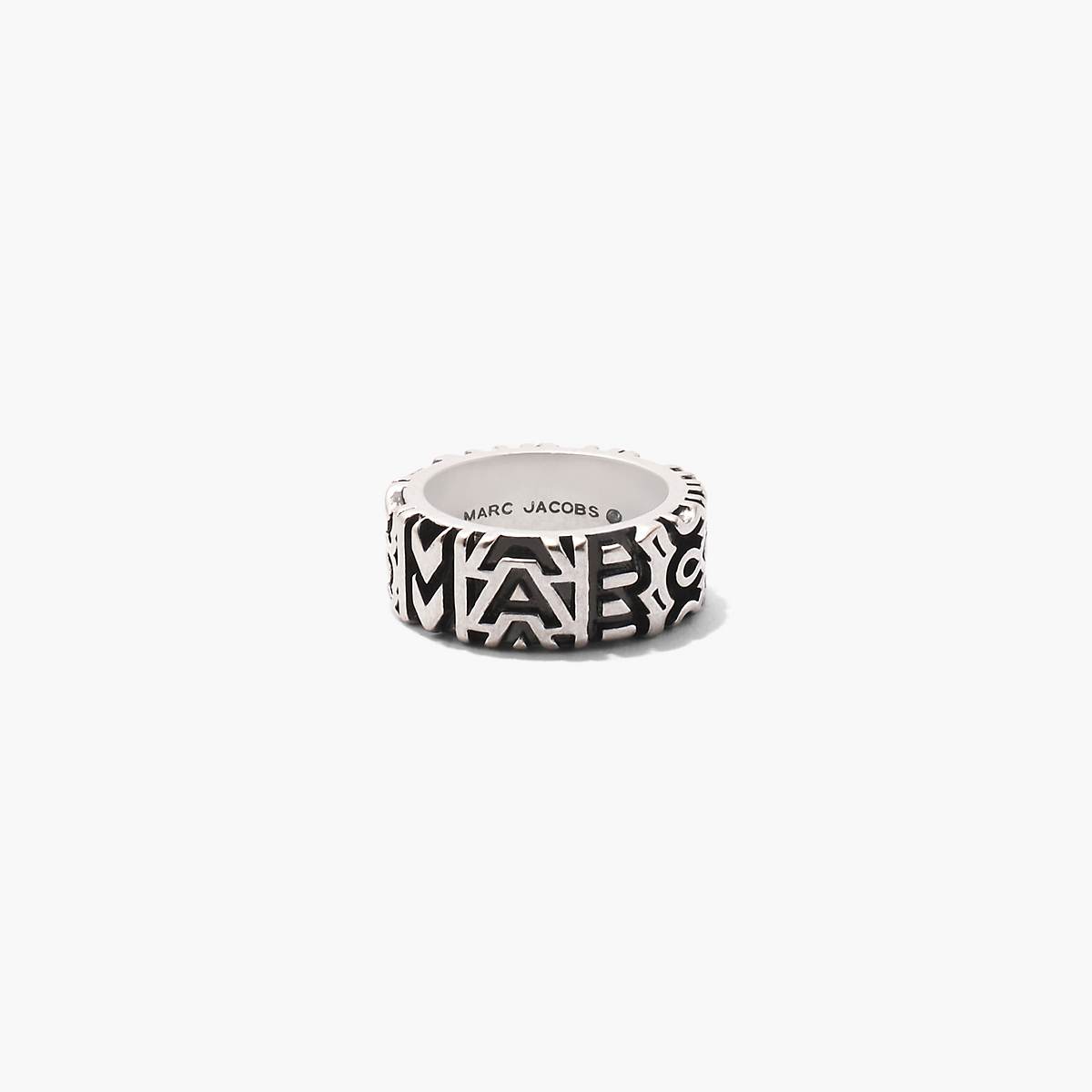 Marc Jacobs Monogram Engraved Ringar Dam Silver | WJS-683175