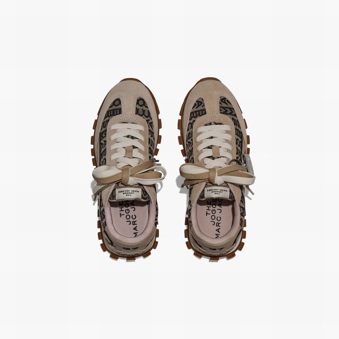 Marc Jacobs Monogram Jogger Sneakers Dam Beige | XKL-267138