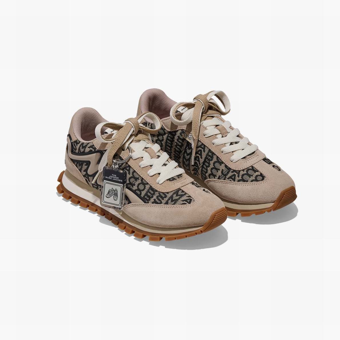 Marc Jacobs Monogram Jogger Sneakers Dam Beige | XKL-267138