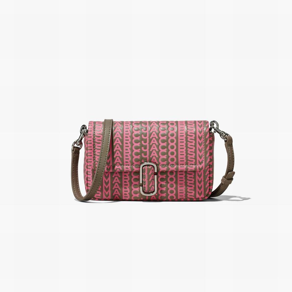 Marc Jacobs Monogram Leather J Marc Mini Axelväska Dam Rosa | YAT-406721