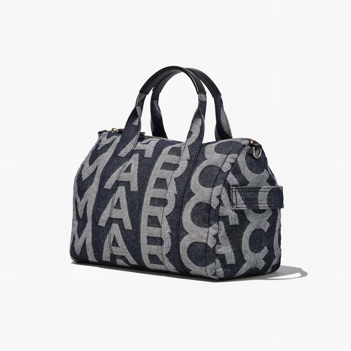 Marc Jacobs Monogram Medium Denim Duffle Satchel Väska Dam Blå | SHO-517023