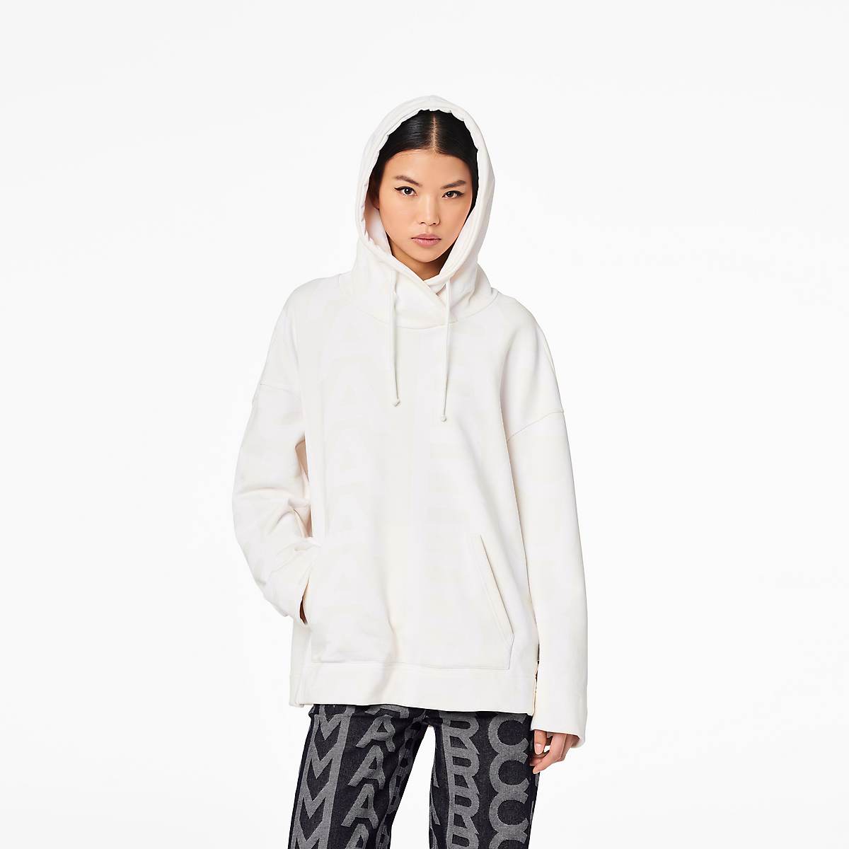 Marc Jacobs Monogram Oversized Hoodie Dam Vita | GUI-896071