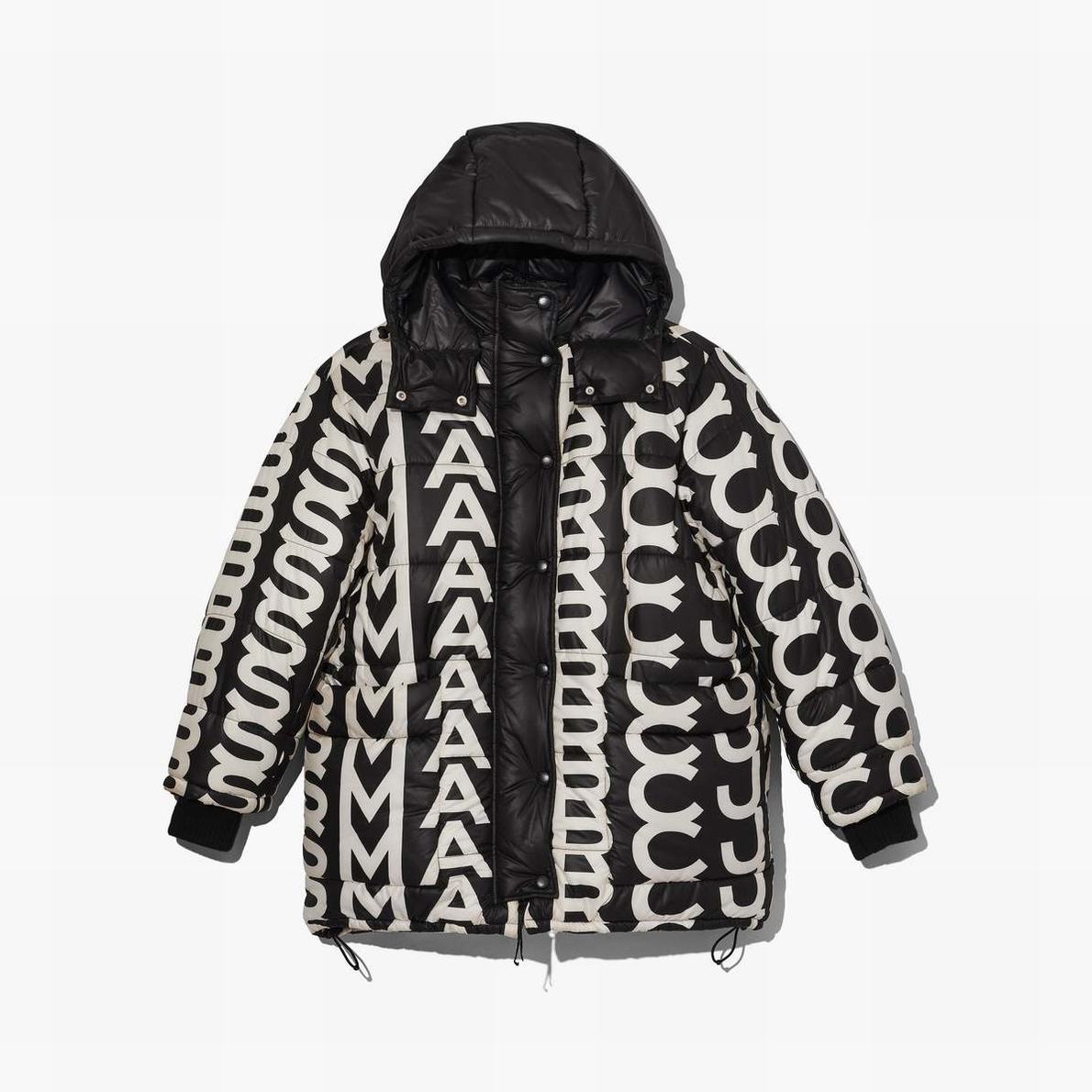 Marc Jacobs Monogram Oversized Puffer Jackor Dam Svarta Vita | TRF-259180