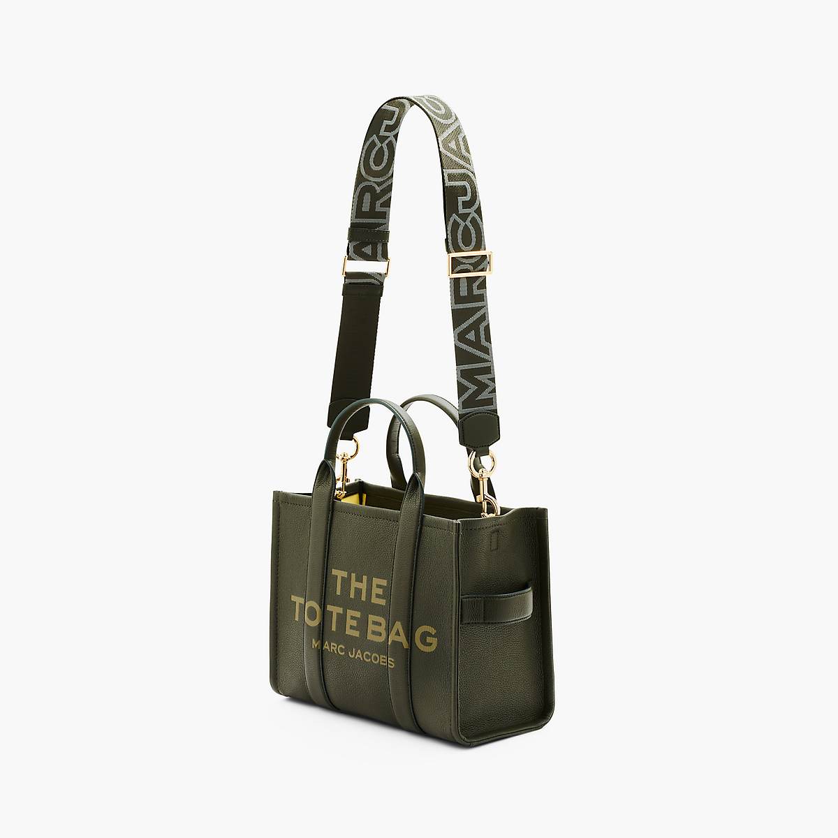 Marc Jacobs Outline Logo Webbing Väskrem Dam Olivgröna | IJO-219437