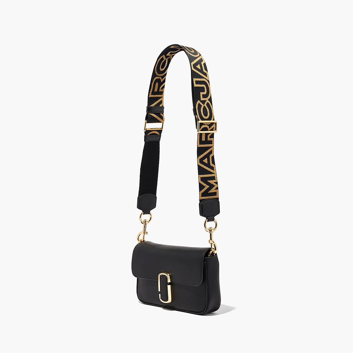 Marc Jacobs Outline Logo Webbing Väskrem Dam Svarta Guld | AJW-658730