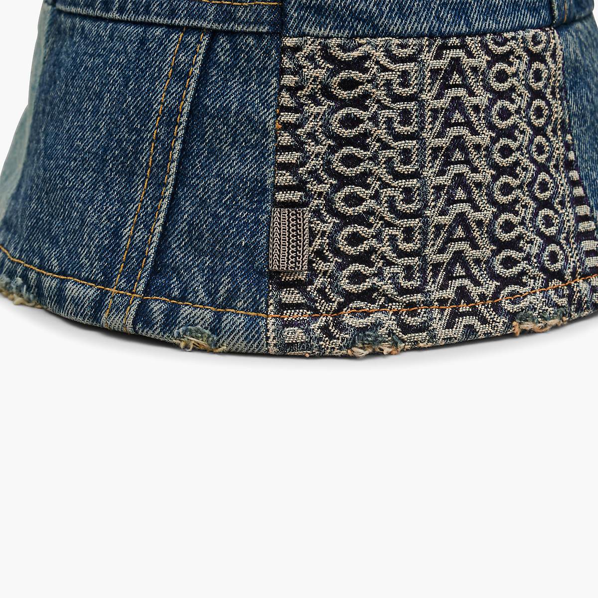 Marc Jacobs Patchwork Denim Bucket Hatt Dam Indigo Olika Färger | FQY-723146