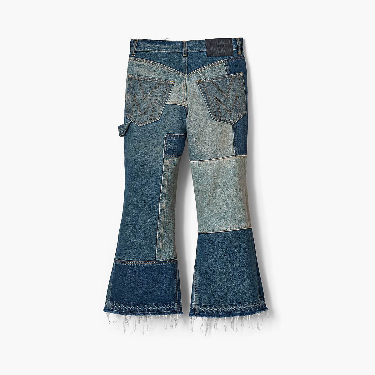 Marc Jacobs Patchwork Denim Cropped Flare Jeans Dam Indigo Olika Färger | VCG-762458