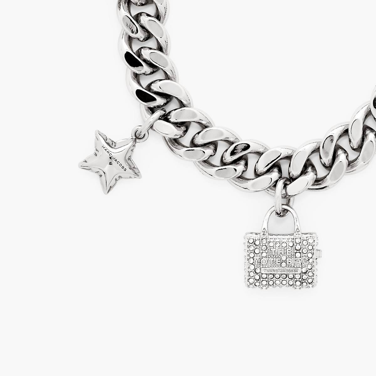 Marc Jacobs Pave Mini Icon Charm Armband Dam Silver | CMQ-695128