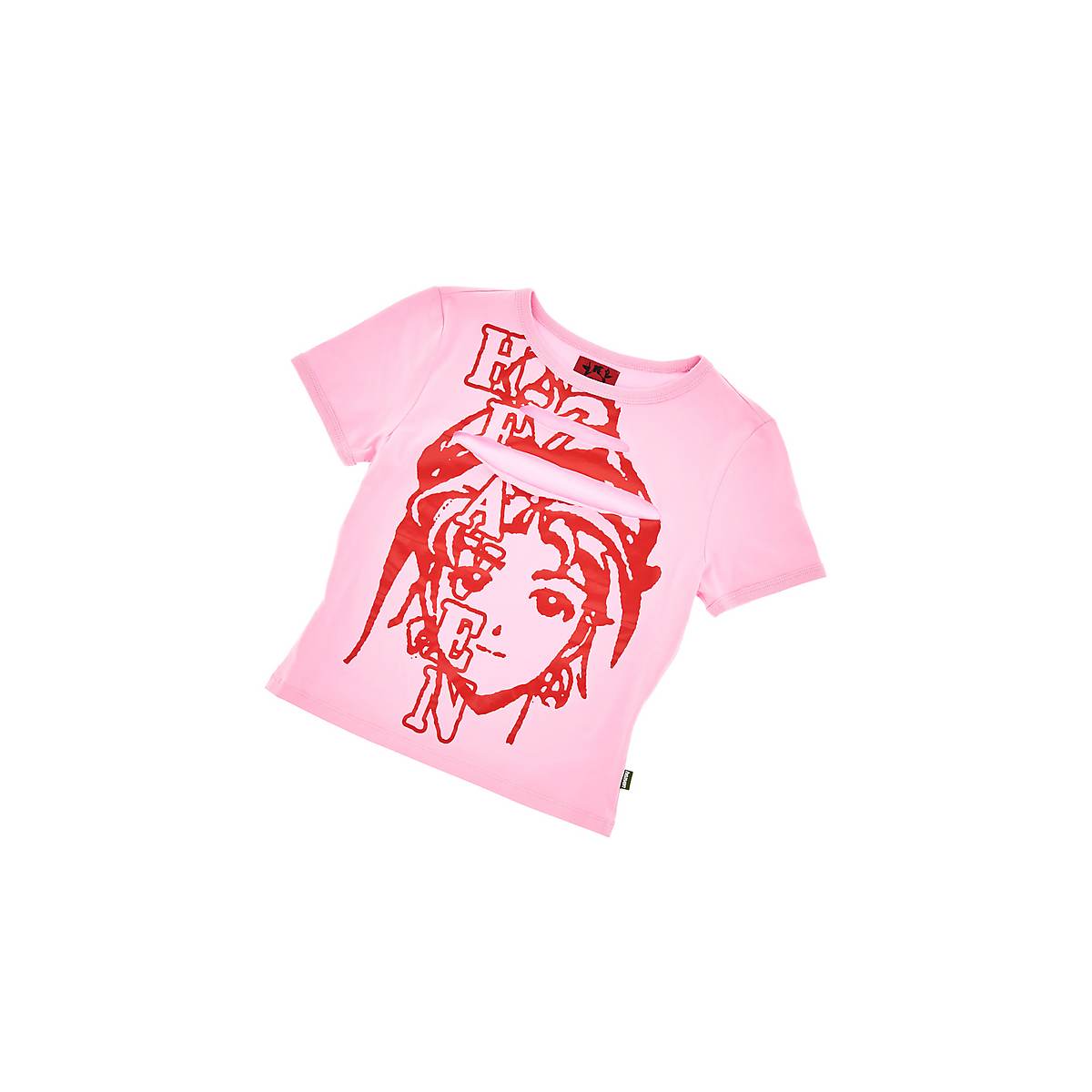 Marc Jacobs Princ355 Slashed Baby Tee T-Shirt Dam Rosa | GOA-635821