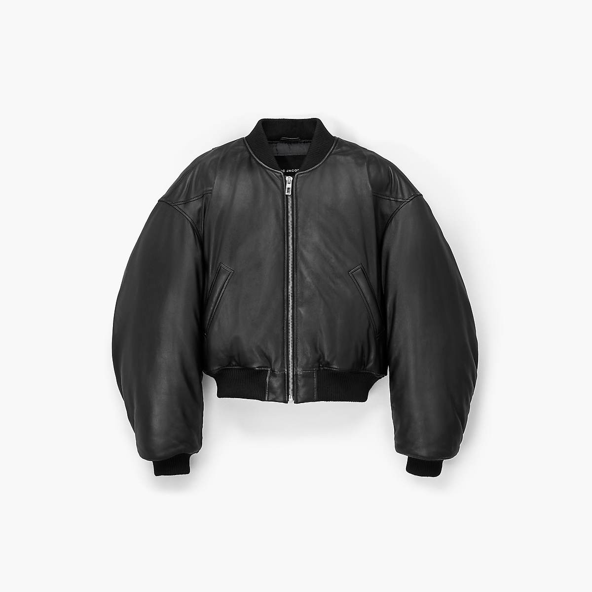 Marc Jacobs Puffy Leather Bomber Jackor Dam Svarta | MFQ-670541