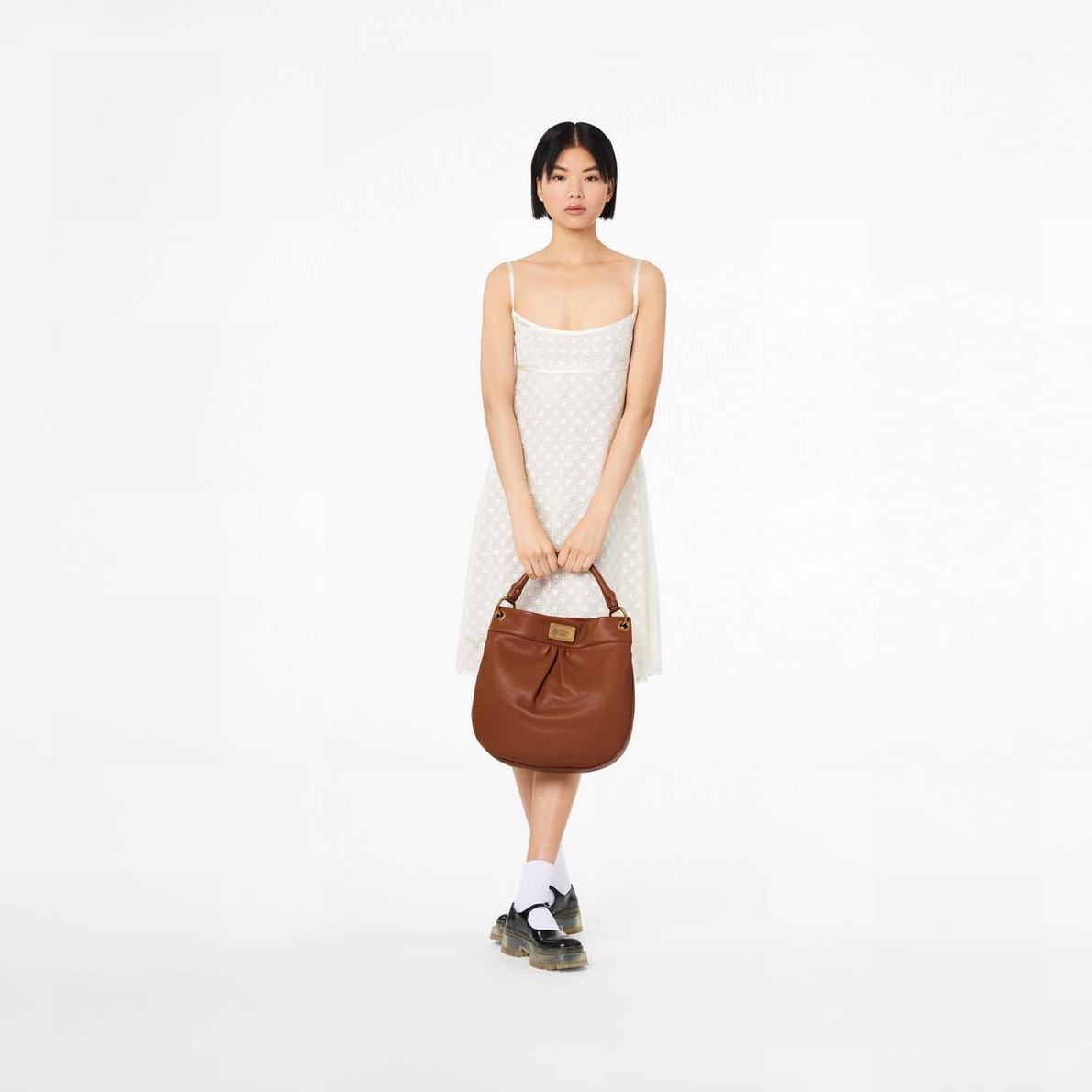 Marc Jacobs Re-Edition Hillier Hobo Axelväska Dam Bruna | OCF-823910