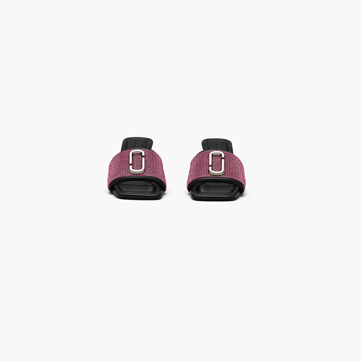 Marc Jacobs Rhinestone J Marc Heeled Sandaler Dam Svarta Rosa | RJH-148052