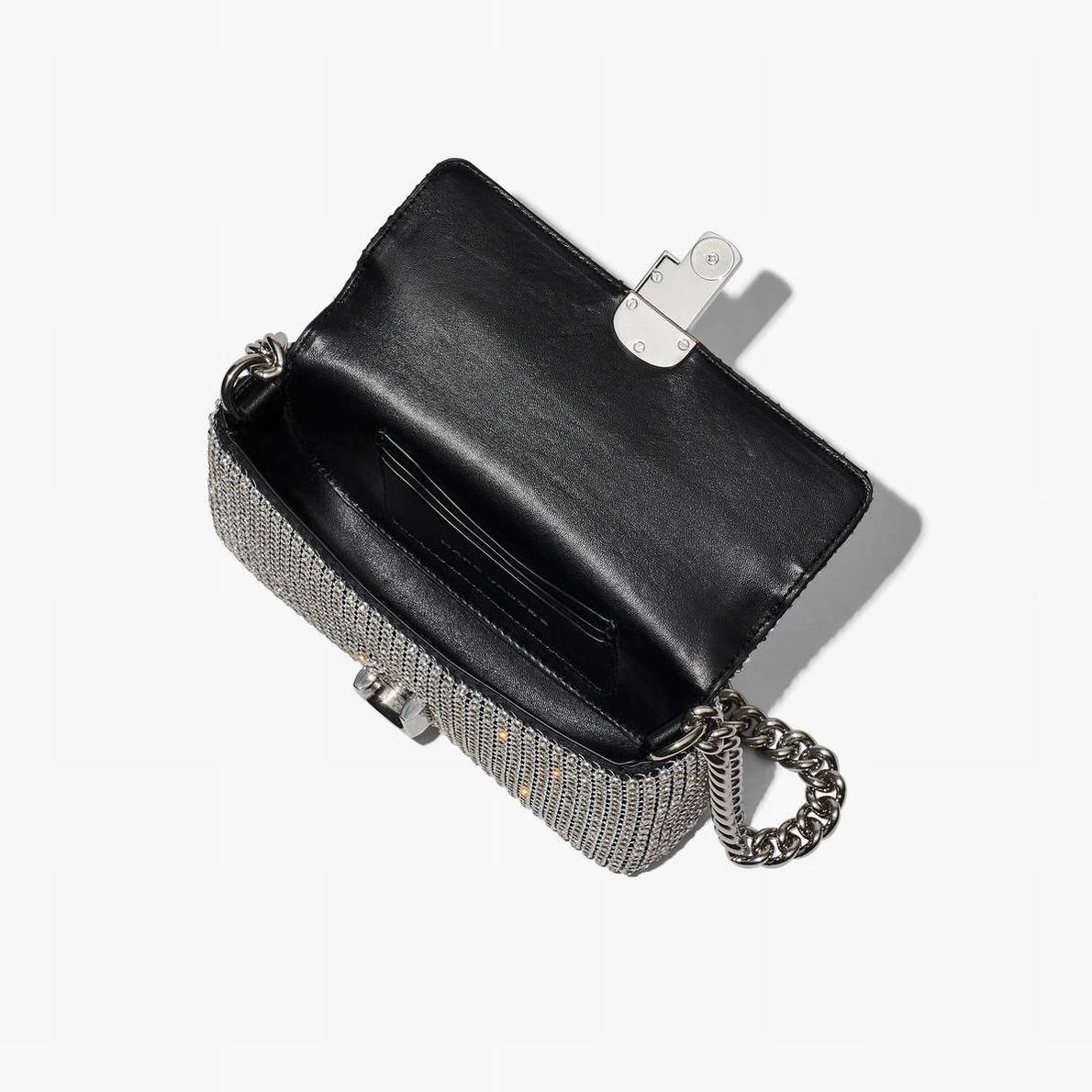 Marc Jacobs Rhinestone J Marc Mini Axelväska Dam Silver | CTV-687402