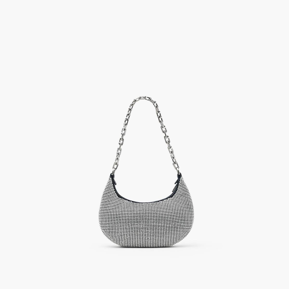 Marc Jacobs Rhinestone Small Curve Axelväska Dam Silver | GEY-126985