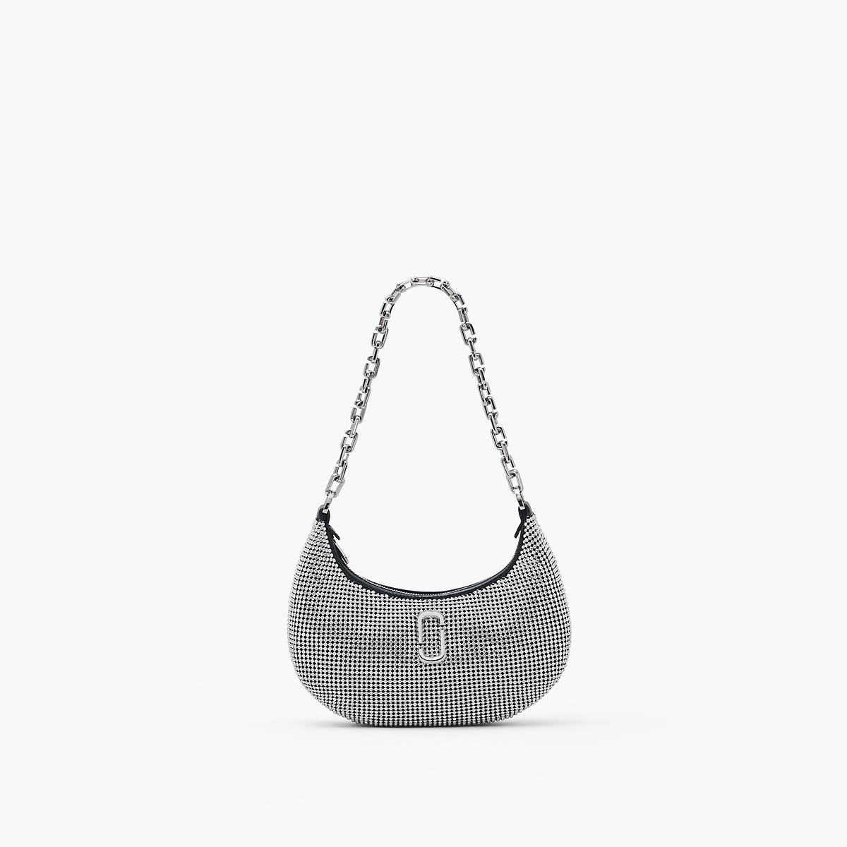 Marc Jacobs Rhinestone Small Curve Axelväska Dam Silver | GEY-126985