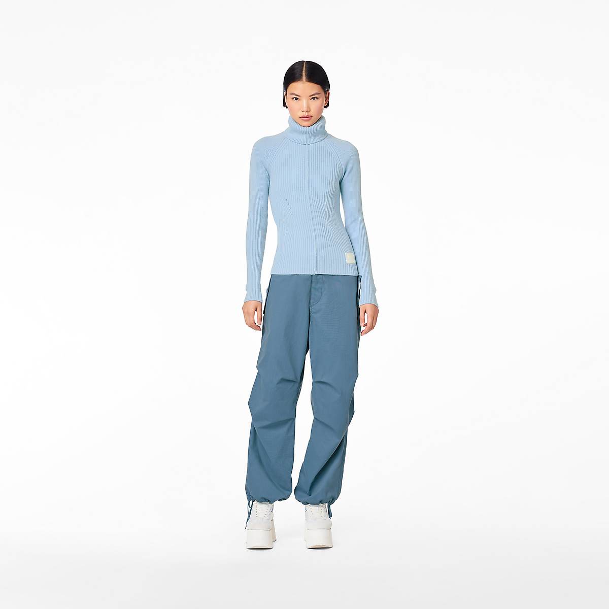 Marc Jacobs Ribbed Turtleneck Tröjor Dam Blå | AUI-437290