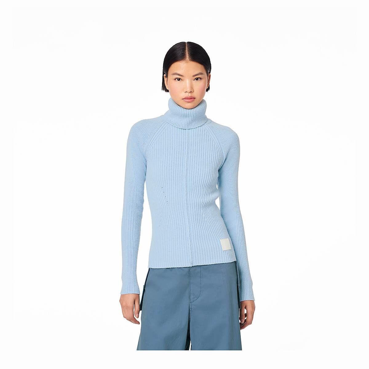 Marc Jacobs Ribbed Turtleneck Tröjor Dam Blå | AUI-437290