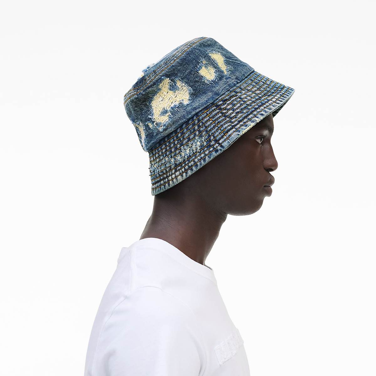 Marc Jacobs Rip And Repair Bucket Hatt Dam Indigo | VYZ-813764