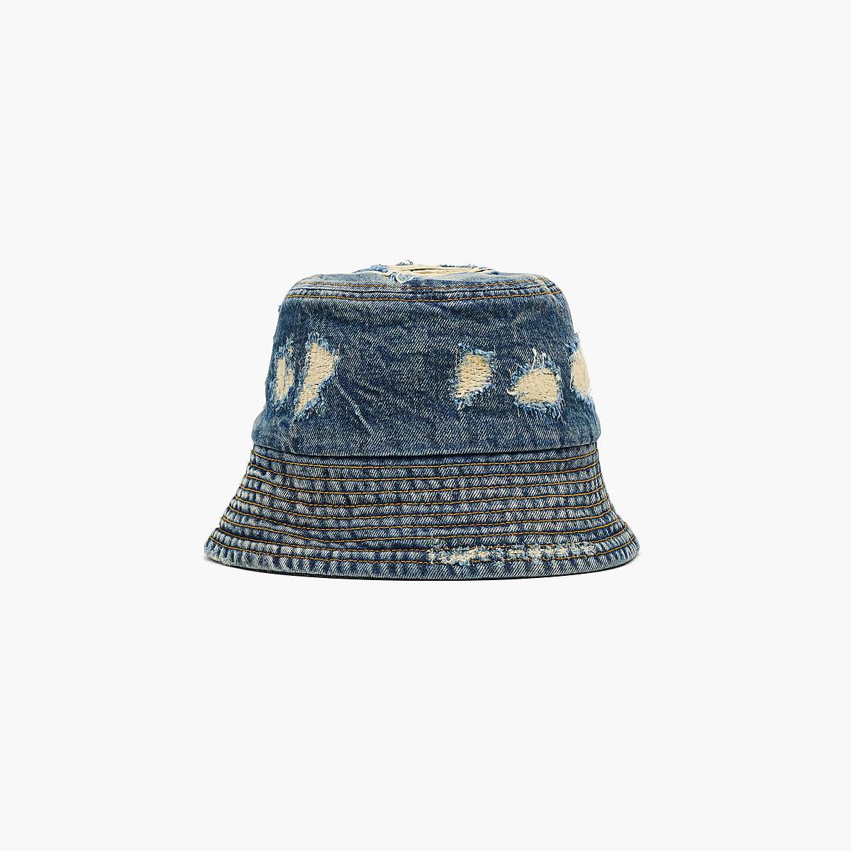 Marc Jacobs Rip And Repair Bucket Hatt Dam Indigo | VYZ-813764