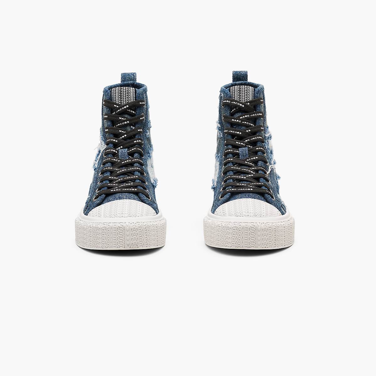 Marc Jacobs Rip And Repair Denim High Top Sneakers Dam Indigo | FXE-075349