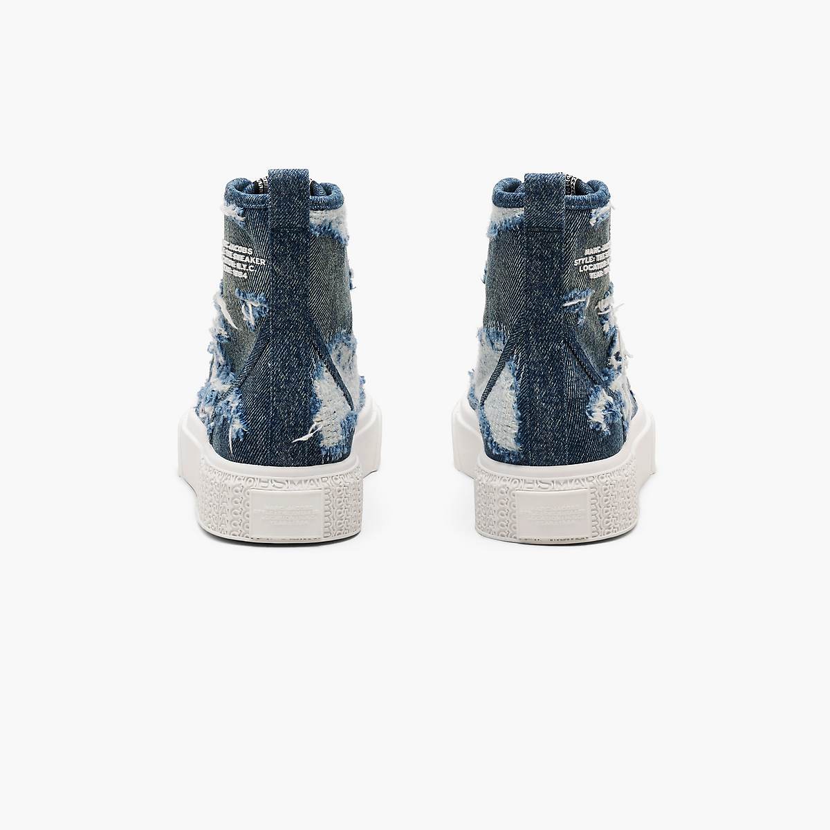 Marc Jacobs Rip And Repair Denim High Top Sneakers Dam Indigo | FXE-075349