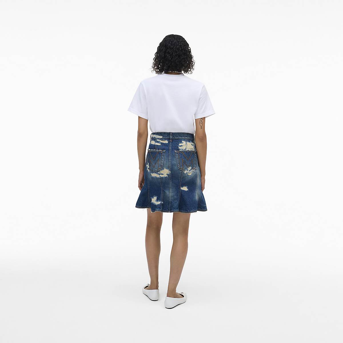 Marc Jacobs Rip And Repair Fluted Mini Kjolar Dam Indigo | LIB-142975