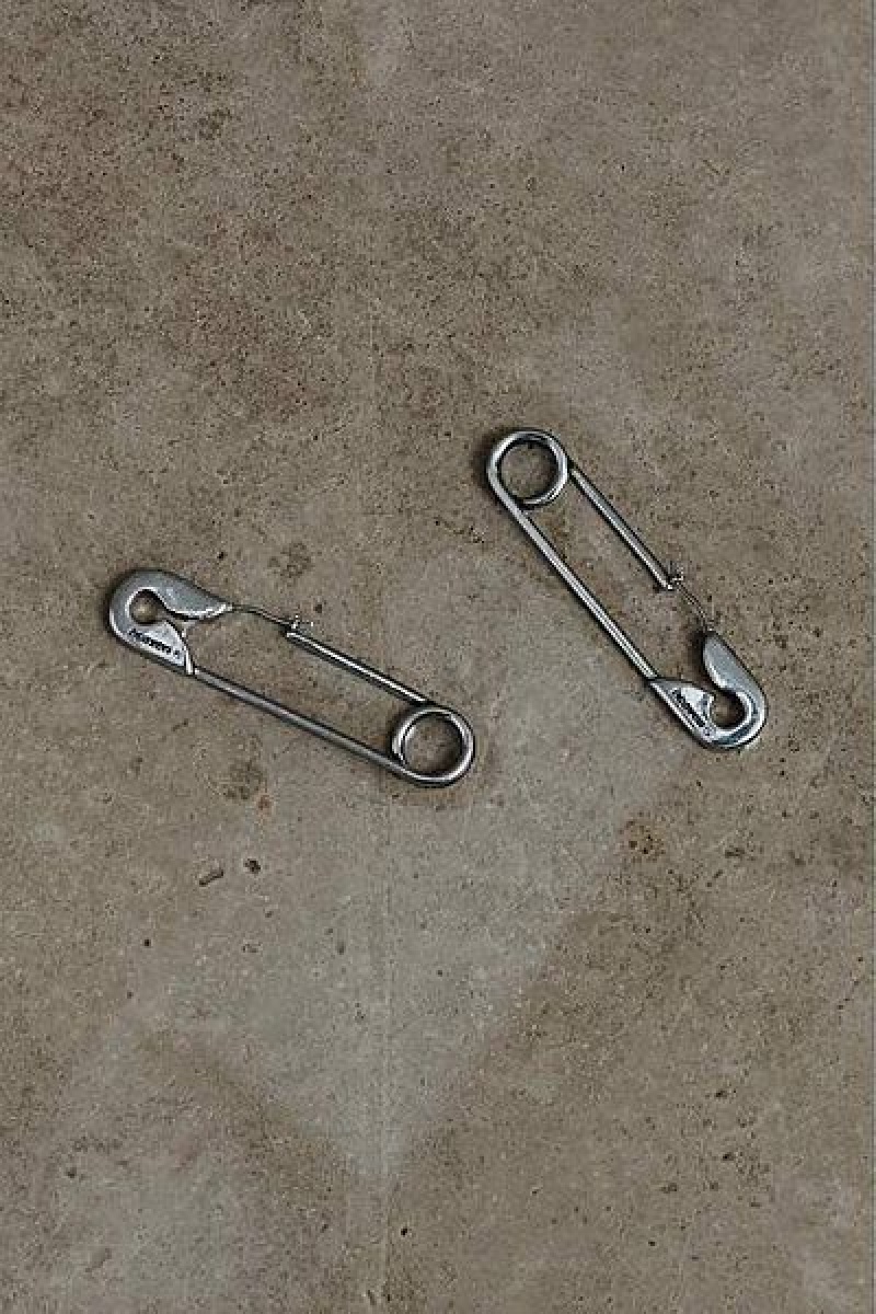 Marc Jacobs Safety Pin Earrings Smycken Dam Silver | ZUC-654928