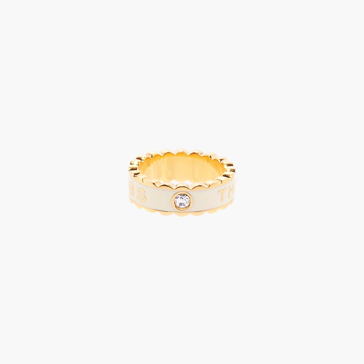 Marc Jacobs Scallop Medallion Ringar Dam Grädde Guld | VGX-405683