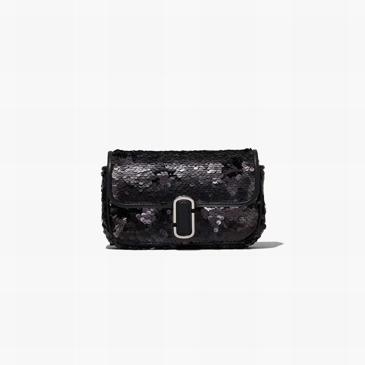 Marc Jacobs Sequin J Marc Mini Axelväska Dam Svarta | ZVB-803765