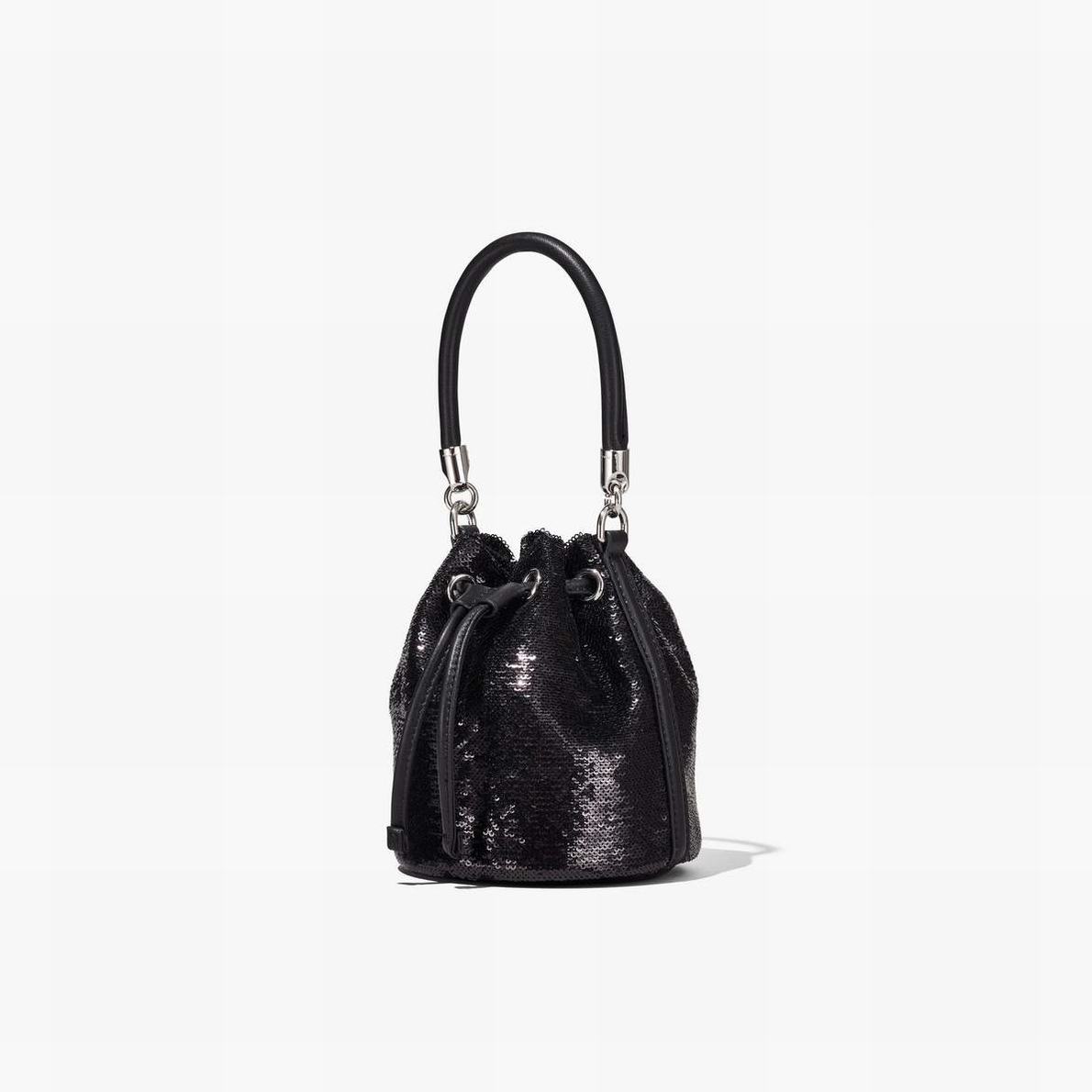 Marc Jacobs Sequin Micro Bucket Väska Dam Svarta | GEQ-436087