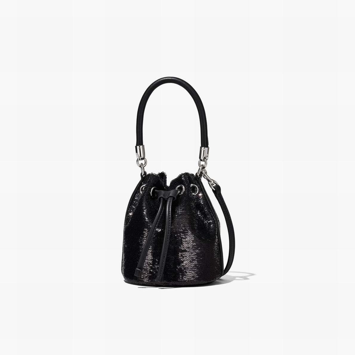 Marc Jacobs Sequin Micro Bucket Väska Dam Svarta | GEQ-436087