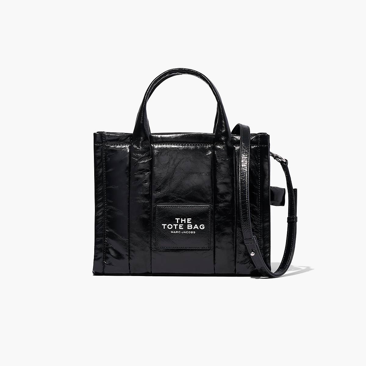 Marc Jacobs Shiny Crinkle Medium Toteväska Dam Svarta | TPL-876410