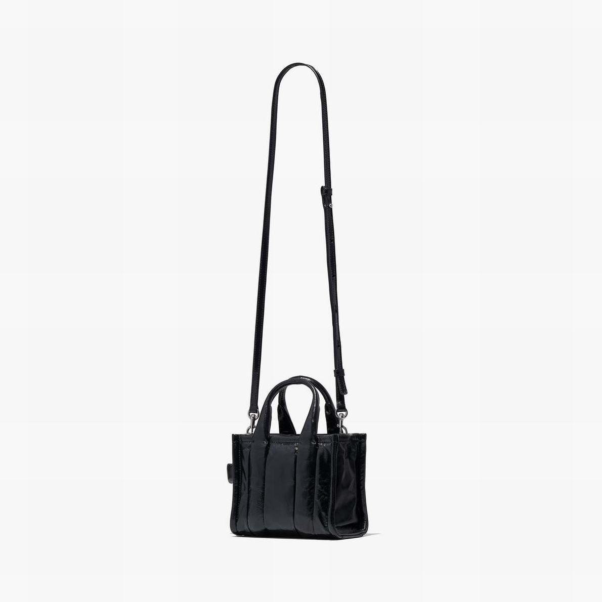 Marc Jacobs Shiny Crinkle Micro Toteväska Dam Svarta | BAM-148920