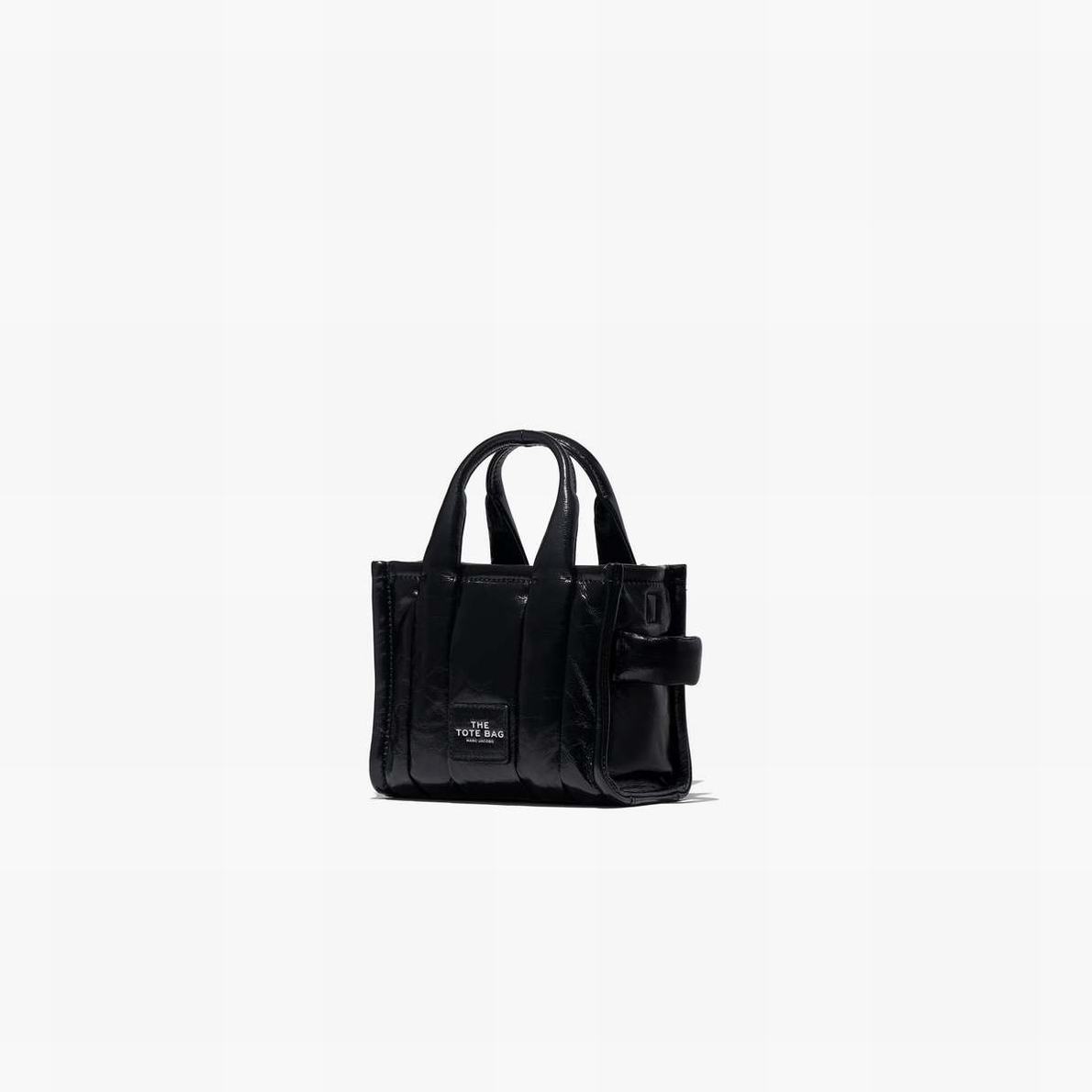 Marc Jacobs Shiny Crinkle Micro Toteväska Dam Svarta | BAM-148920