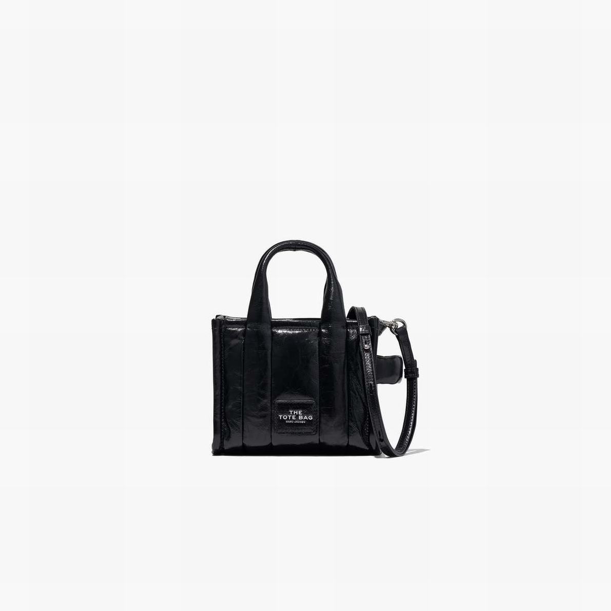 Marc Jacobs Shiny Crinkle Micro Toteväska Dam Svarta | BAM-148920