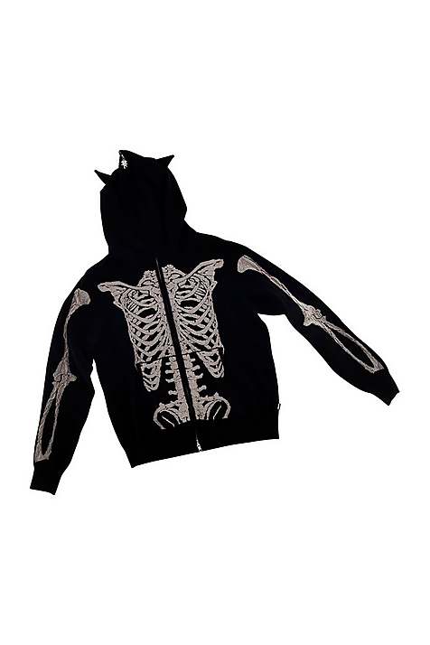 Marc Jacobs Skeleton Knit Hoodie Dam Svarta | WDI-492576