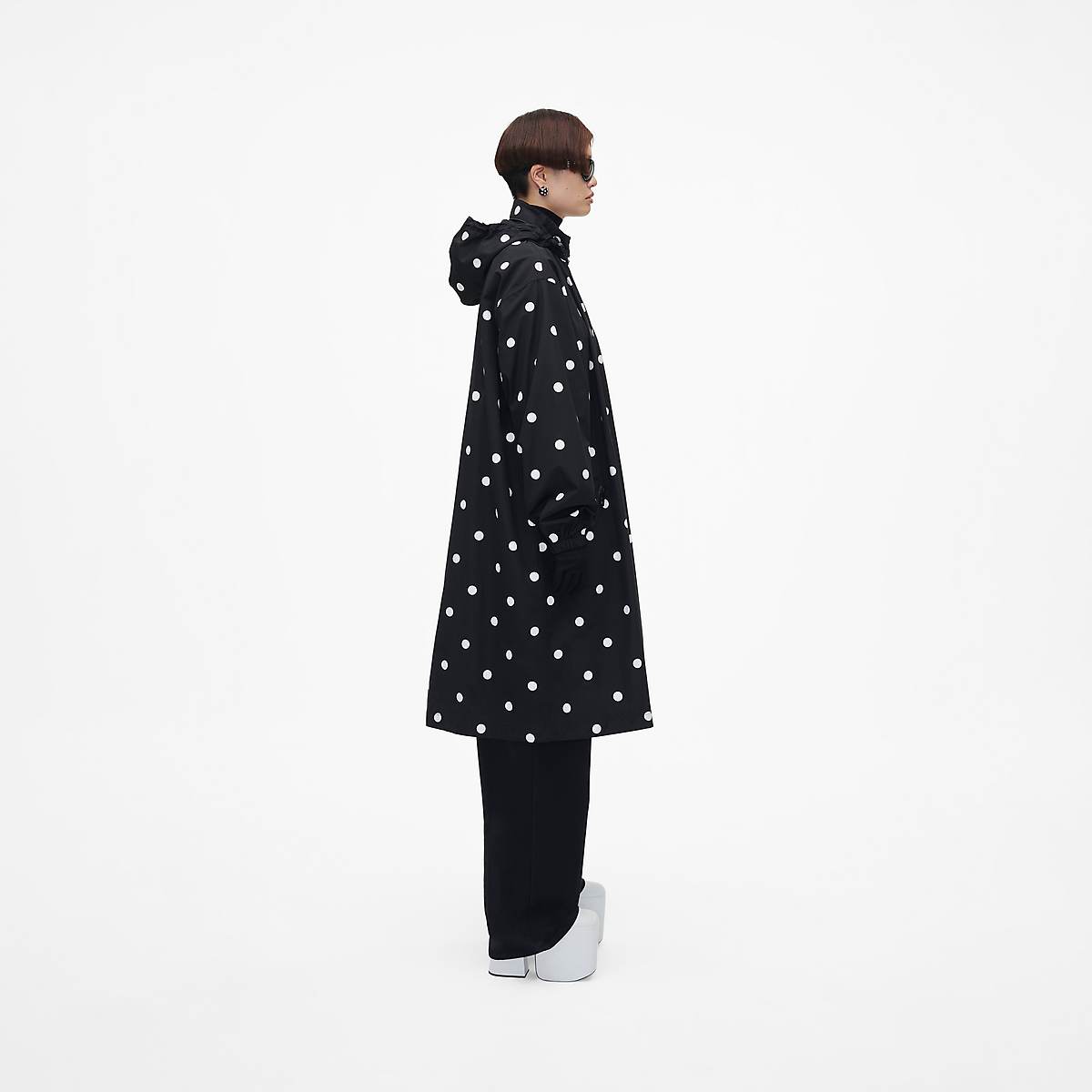 Marc Jacobs Spots Long Windbreaker Jackor Dam Svarta Vita | JAI-908265