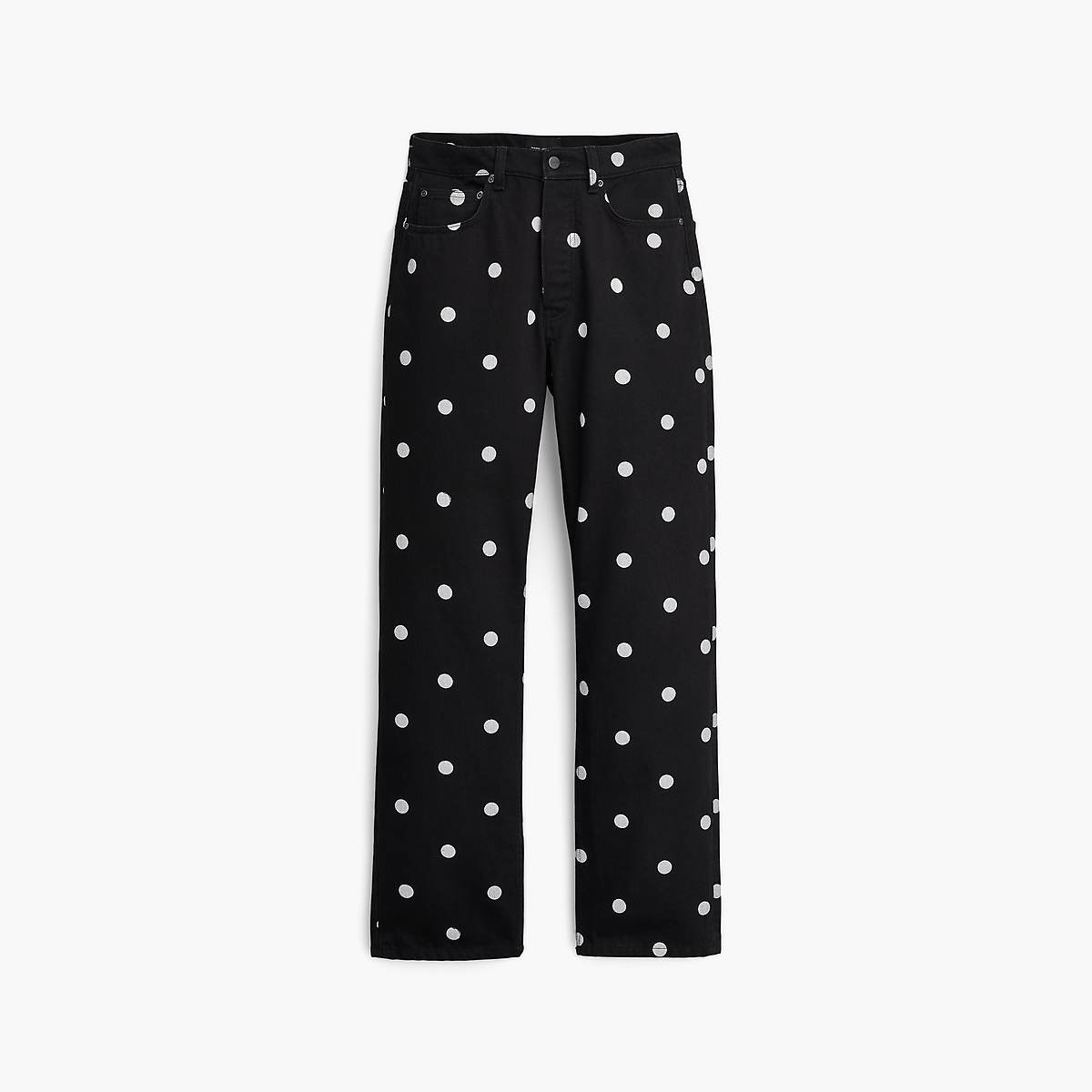 Marc Jacobs Spots Straight Jeans Dam Svarta Vita | UTE-312079