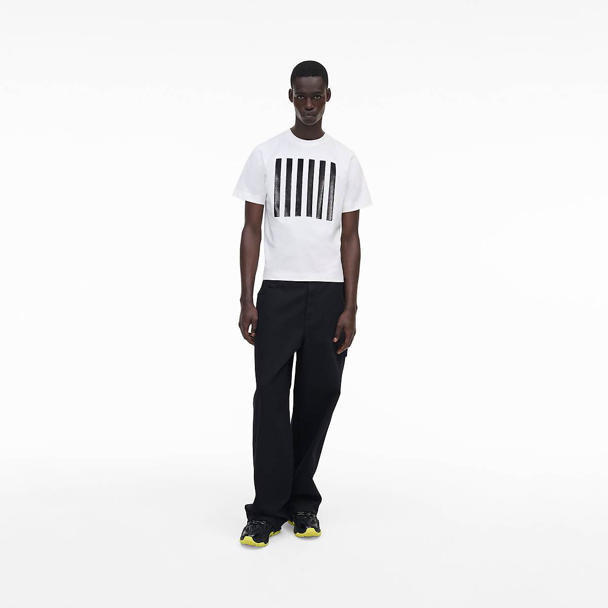 Marc Jacobs Stripe Box Tee T-Shirt Dam Vita | HKL-457693