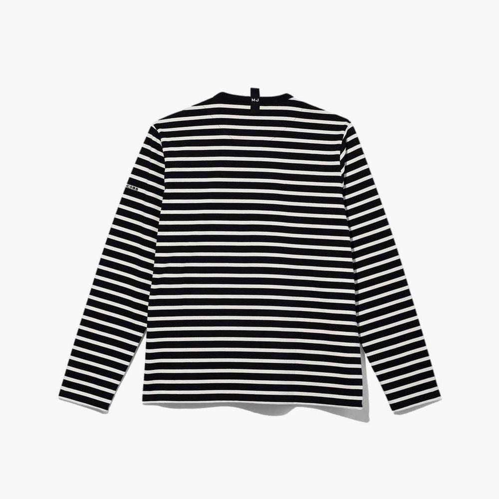 Marc Jacobs Striped T-Shirt Dam Svarta | JVY-714895