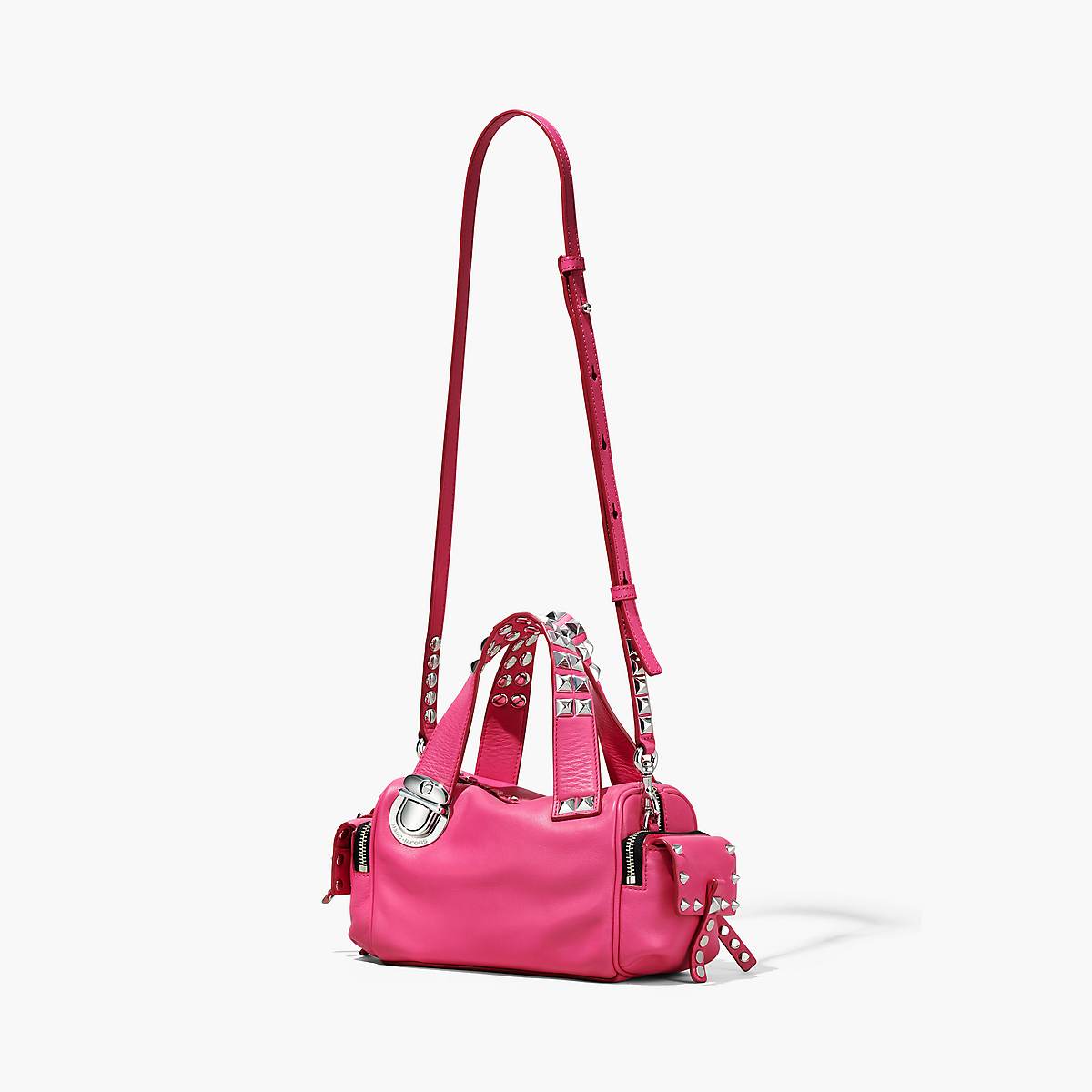 Marc Jacobs Studded Pushlock Mini Satchel Väska Dam Rosa | MGB-673845