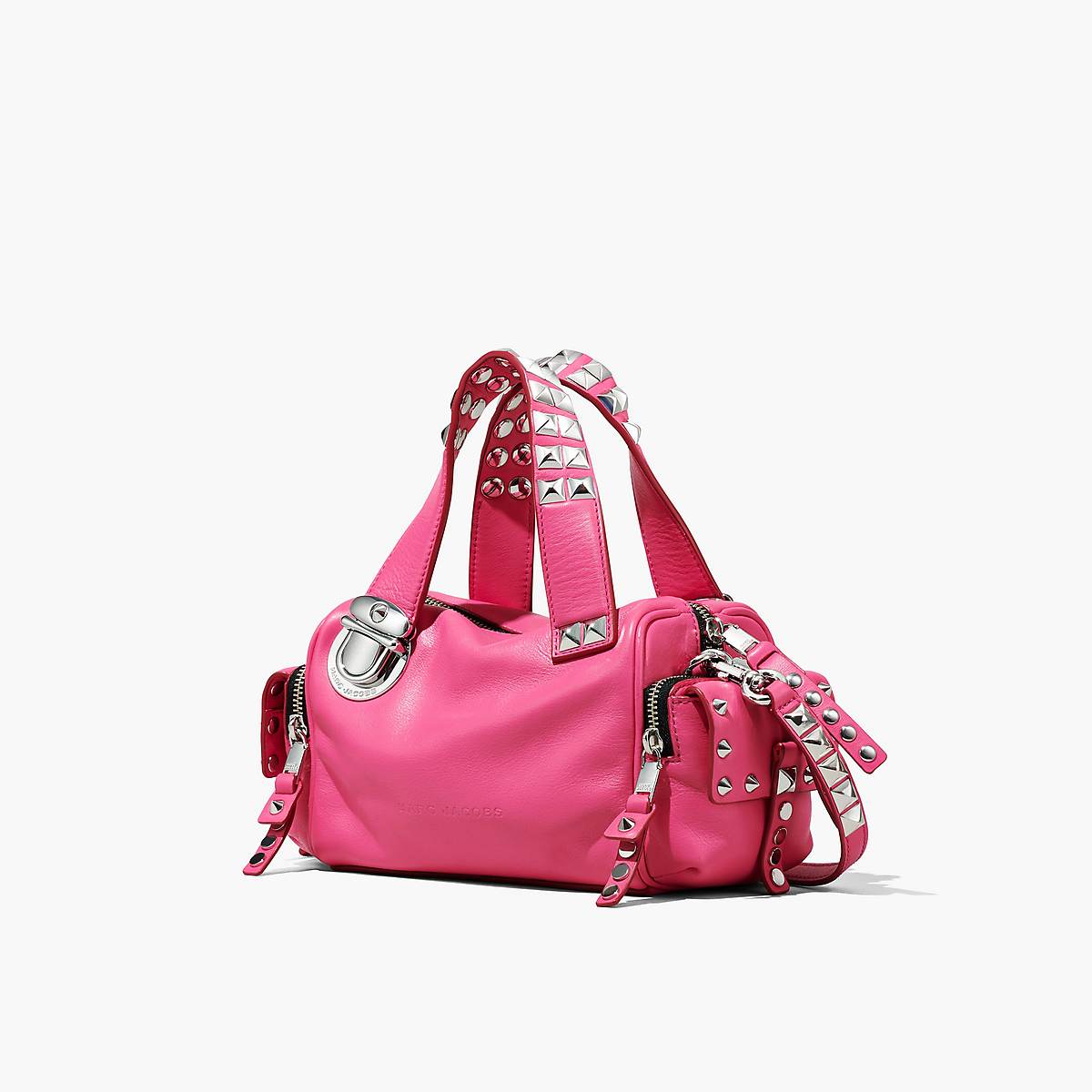 Marc Jacobs Studded Pushlock Mini Satchel Väska Dam Rosa | MGB-673845