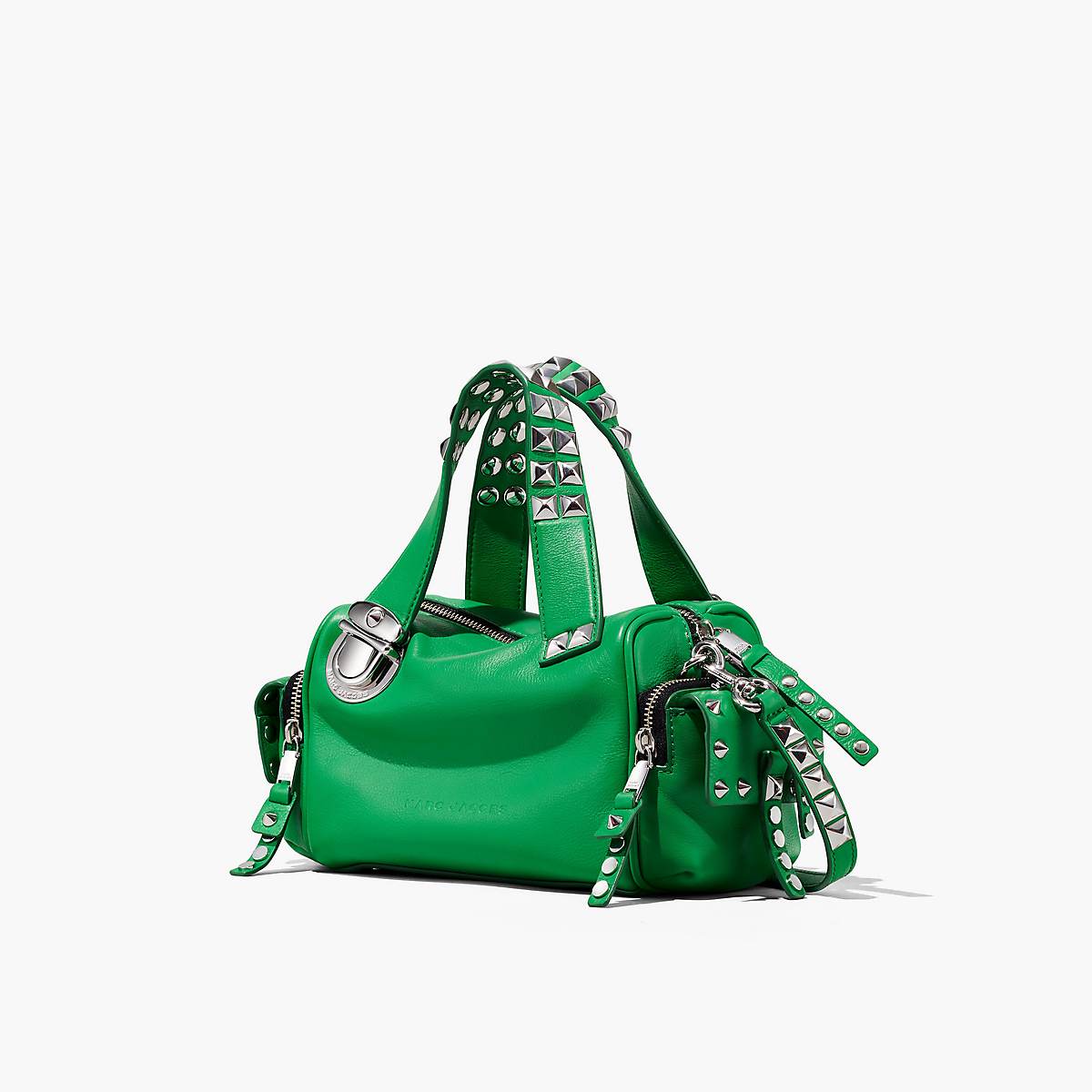 Marc Jacobs Studded Pushlock Mini Satchel Väska Dam Gröna | MWF-432908