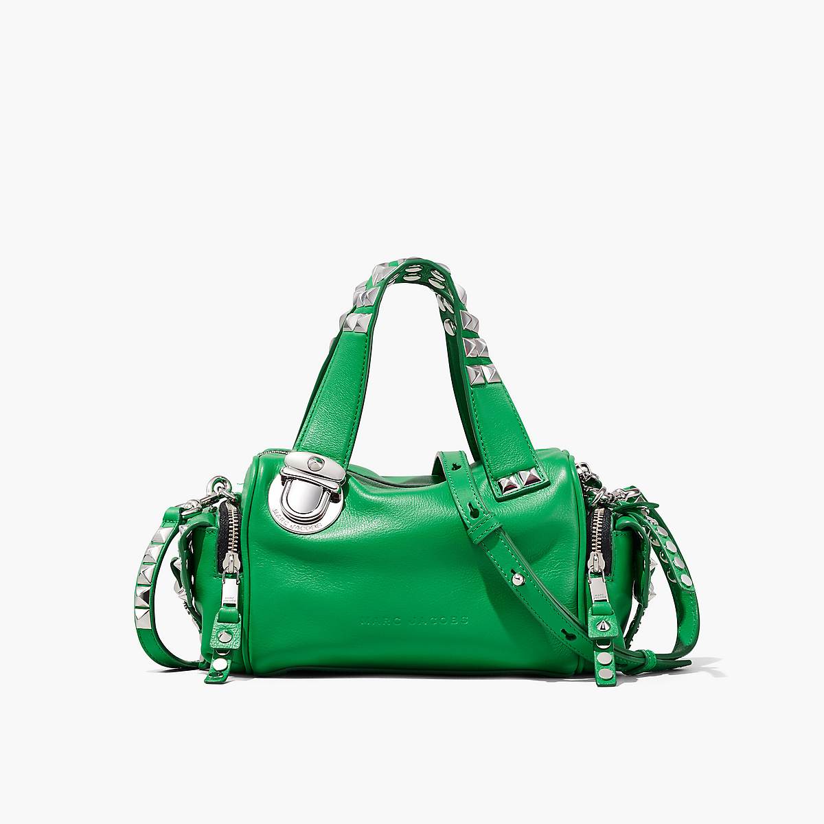 Marc Jacobs Studded Pushlock Mini Satchel Väska Dam Gröna | MWF-432908