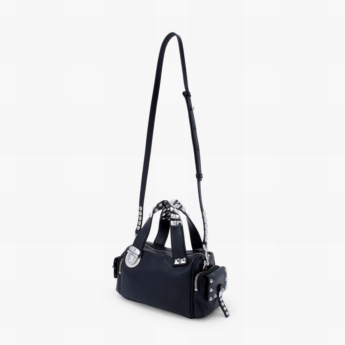 Marc Jacobs Studded Pushlock Mini Satchel Väska Dam Svarta | TJP-470312