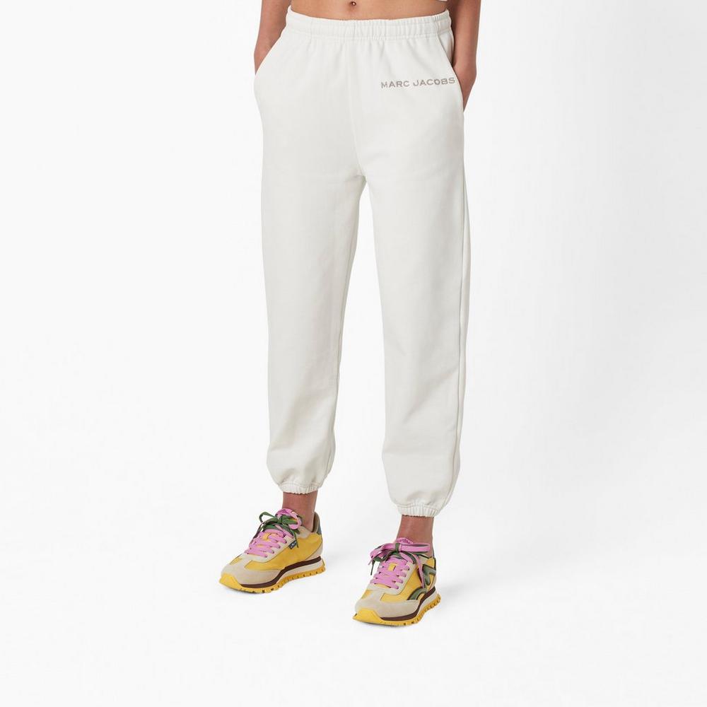 Marc Jacobs Sweatpant Byxor Dam Vita | XEP-827643