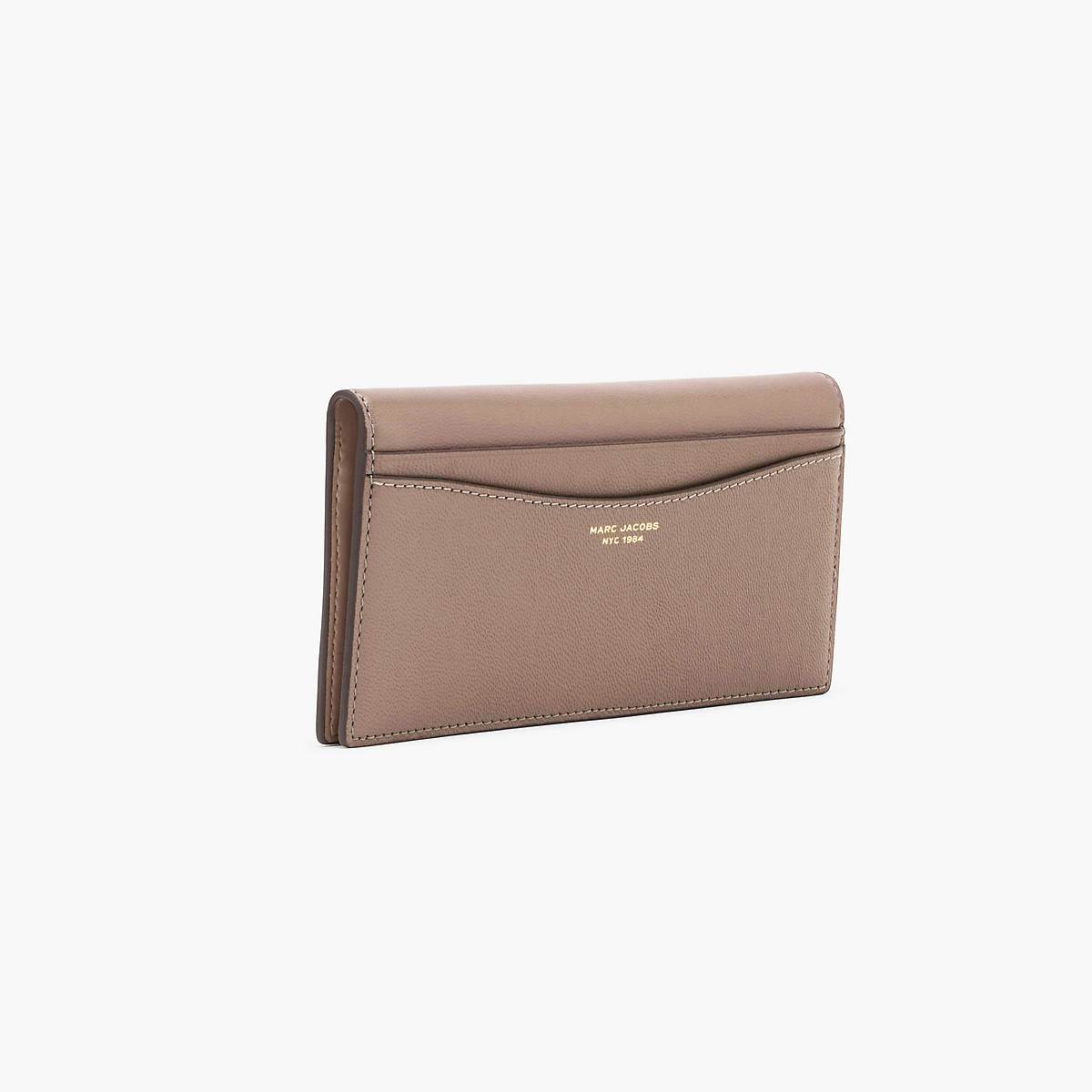 Marc Jacobs THE LEATHER SLIM 84 BIFOLD WALLET Plånbok Dam Ljusgrå | UMJ-057621