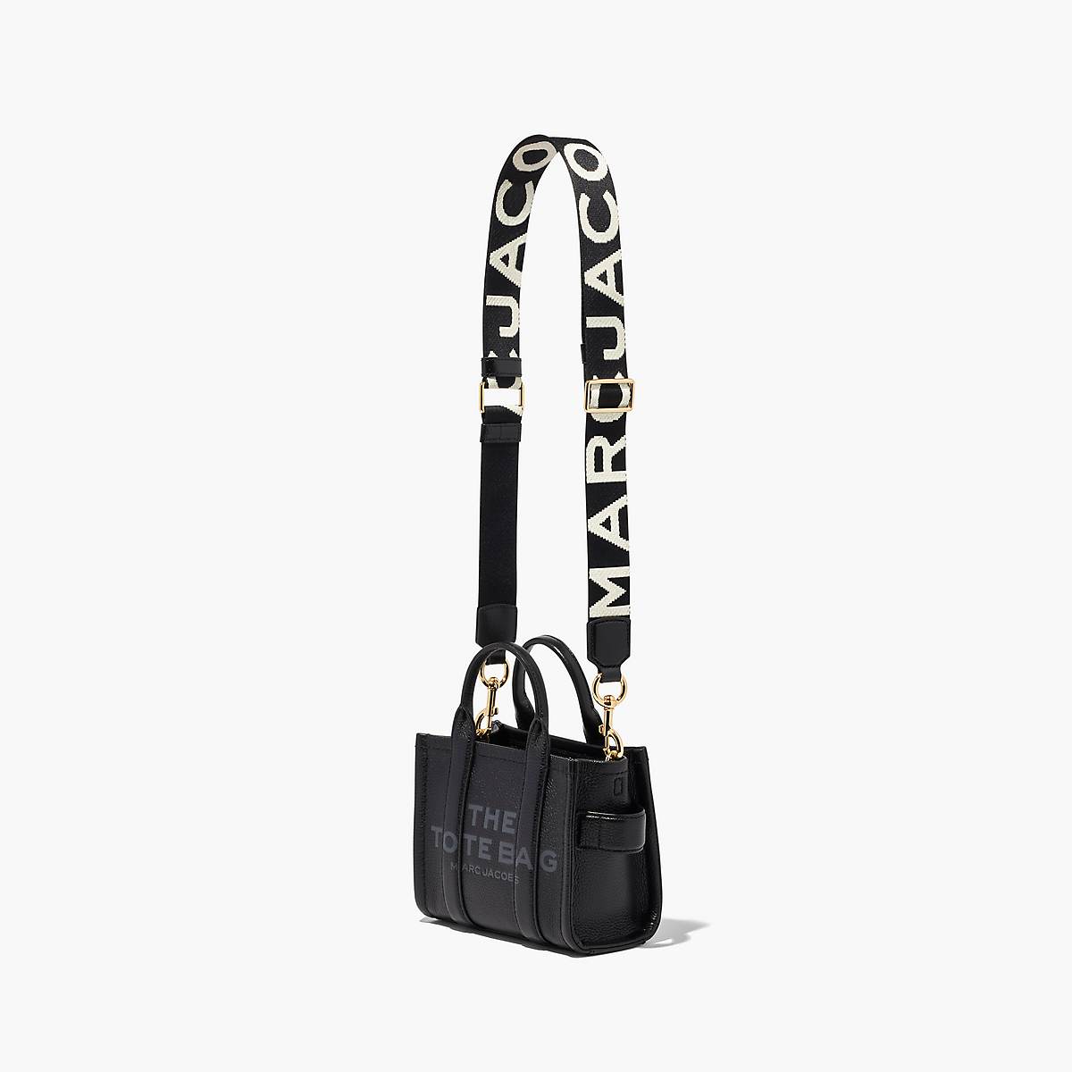 Marc Jacobs Thin Logo Webbing Väskrem Dam Svarta Vita | RYM-036912