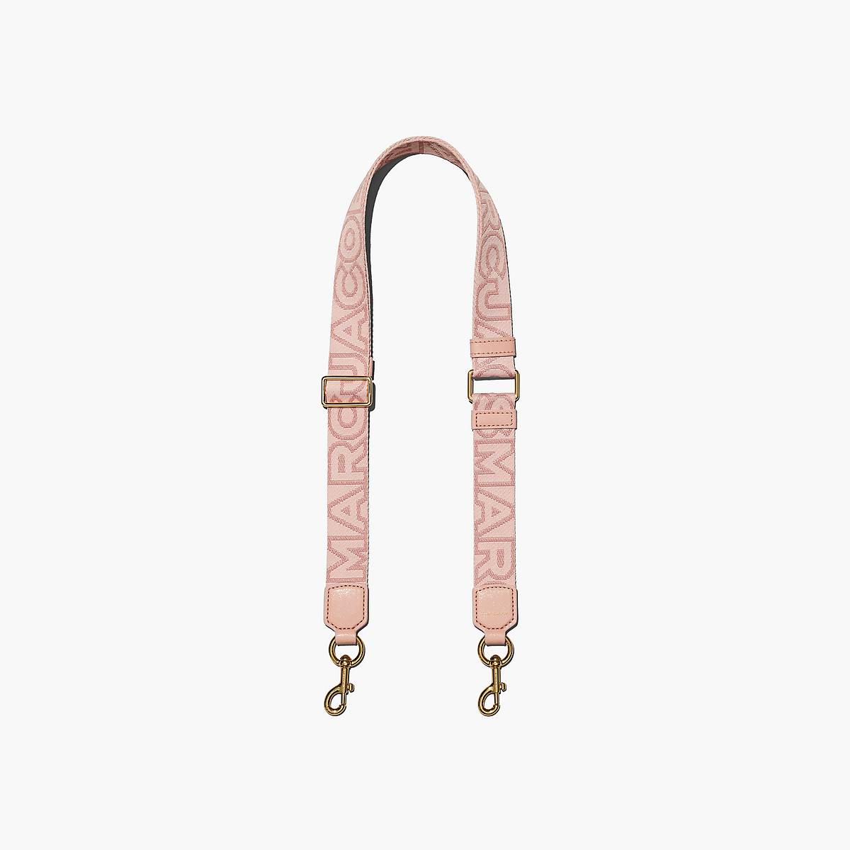 Marc Jacobs Thin Outline Logo Webbing Väskrem Dam Rosa Olika Färger | TBV-270641